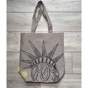 Starbucks New York City Statue of Liberty Canvas Tote Bag NYC Collection Beige